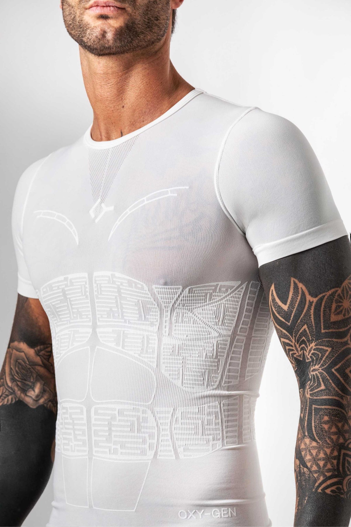 OXY-GEN – Biyomekanik Performans Tişörtü Beyaz